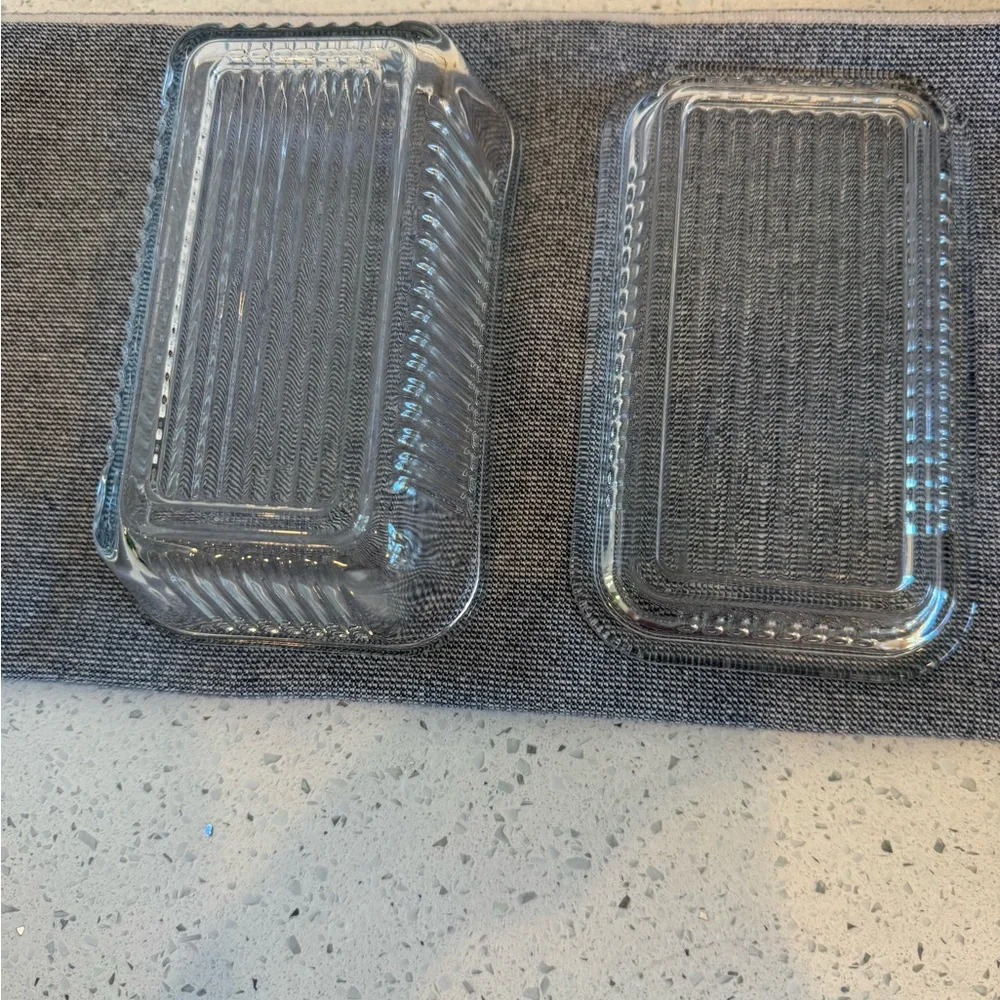 Pasabahce Ribbed Glass Refrigerator Dish – EUC